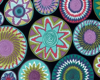 Tribal by Snow Leopard Designs for Free Spirit - Bharati - Amazon Black - 1/2 Yard Cotton Quilt Fabric