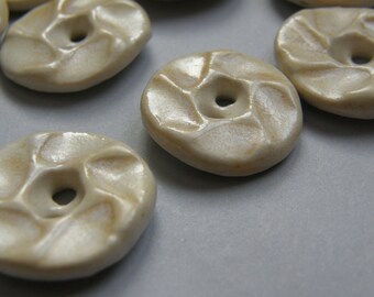 Porcelain buttons--pale orange