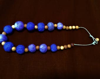Gorgeous felted necklace in periwinkle blue.Light,comfortable and stylish!