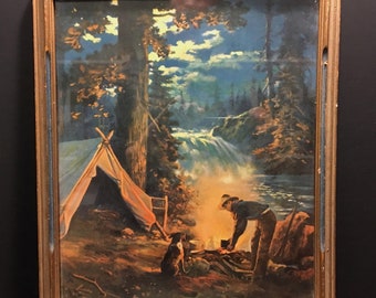 Vintage 1930's Boy Scout Picture Print