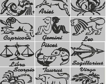 Zodiac Embroidery Designs