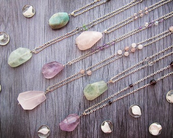 Mother day gift Amethyst necklace Birthstone necklace Gifts|for|sister Boho necklace necklace Raw crystal necklace Gemstone necklace Quartz
