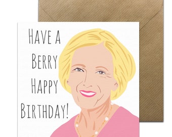 Funny Bake Off Card • Mary Berry Birthday Card • GBBO Birthday card • The Great British Bake Off Card • Baking Card
