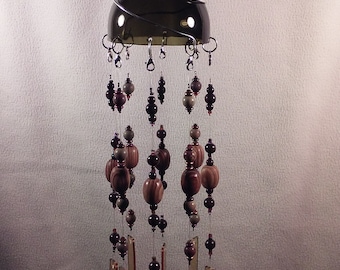 Stained glass beaded windchime