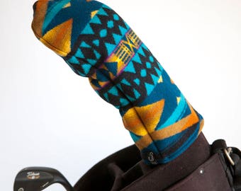 Classic Golf Club Cover, Golf Head Covers, Golf Driver Head Cover, Golf Headcover, Pendleton Wool Golf Club Driver Headcover