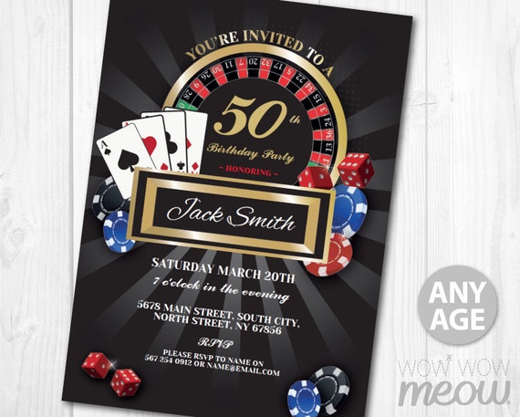 Casino Invitation Paper 8