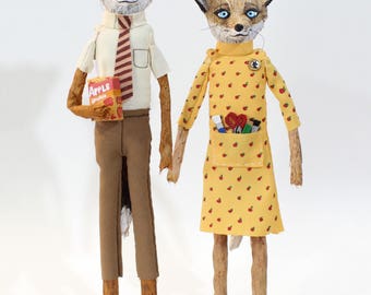Fantastic Mr. Fox - Art Dolls - original art - figurative art - collectible doll -