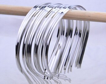 20pcs headbands, metal headband, plain headband, hair hoop, metal band, hair band, plain tiara, Wholesale headband, Silver headbands 3mm