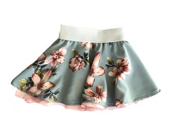 Blooming Flowers Circle Skirt