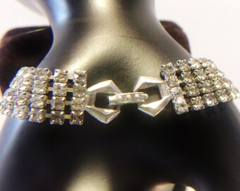 Multi Row Rhinestone Bracelet Vintage Fashion Jewelry Accessories For Her