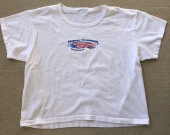 Vintage 1980's Harley Davidson Eagle T-Shirt / Women's XS S M L
