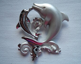 Vintage Signed AJC Silvertone/Matt Leaping Dolphins