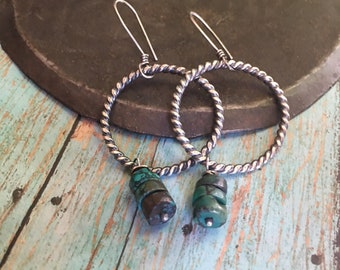 courage & strength. turquoise chorus earrings