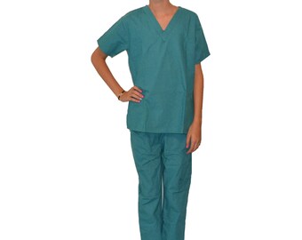 Teal Green Kids Scrubs for little Doctors and Nurses
