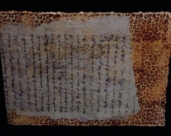 Decoupaged Covered, Hand-Bound, Blank Watercolor Paper Journal 4"x 6"