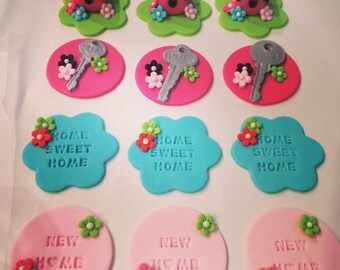12 Fondant Housewarming Toppers 12 Fondant Housewarming Toppers