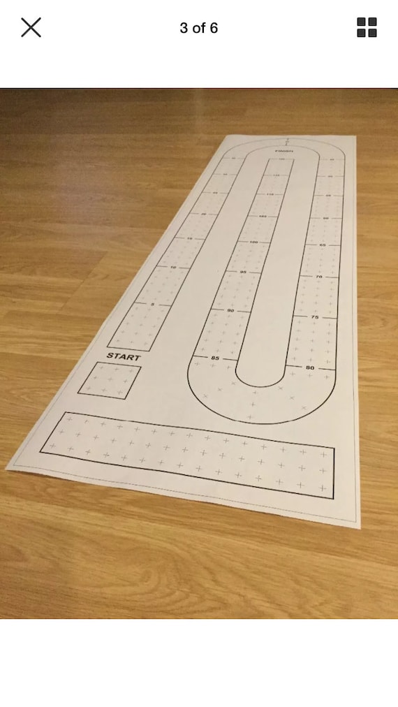 Cribbage Board Template 3