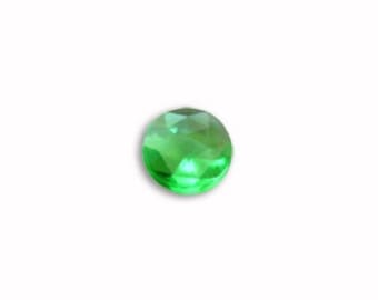 11mm Czech Peridot Round Faceted Glass Stone