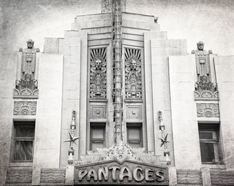 Pantages Theatre, Hollywood, Los Angeles Photography, Black and White, LA Wall Art, Architecture, California, Fine Art Print