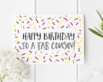 Cousin birthday card | Etsy