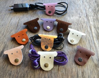 cord organizer, earbud holder, leather cord organizer, Dog Cord holder, electronic organizer travel, organizador cable, leather earbud case