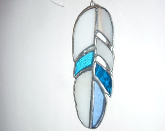 Stained glass Feather suncatcher,Feather,
