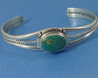 Steling SIlver Turquoise Cuff Braclet