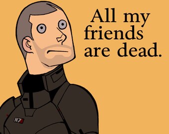 All My Friends Are Dead Male Sticker