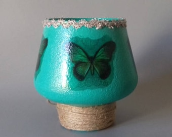 Butterfly Vase (Blue/Green)
