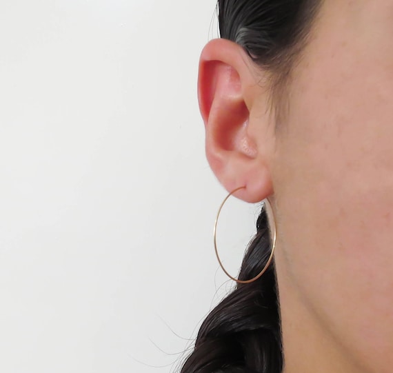 Thin GOLD hoops High quality gold hoops 14k gold filled