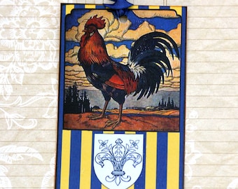 French Country Provencial Rooster Gift Tags