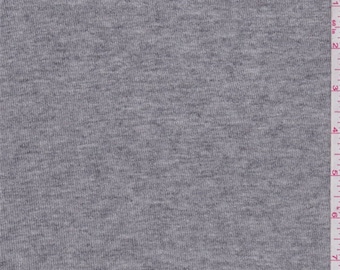 Heather Grey Jersey Sweater Knit, Fabric By The Yard