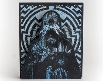Screenprinted Shrine Blue