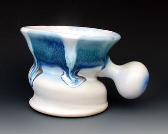 STONEWARE SHAVING MUG #8 - Ceramic Shaving Mug - Shaving Bowl - Shaving Cup - Shaving Dish - Lather Mug - Lather Bowl - Lather Cup - For Him