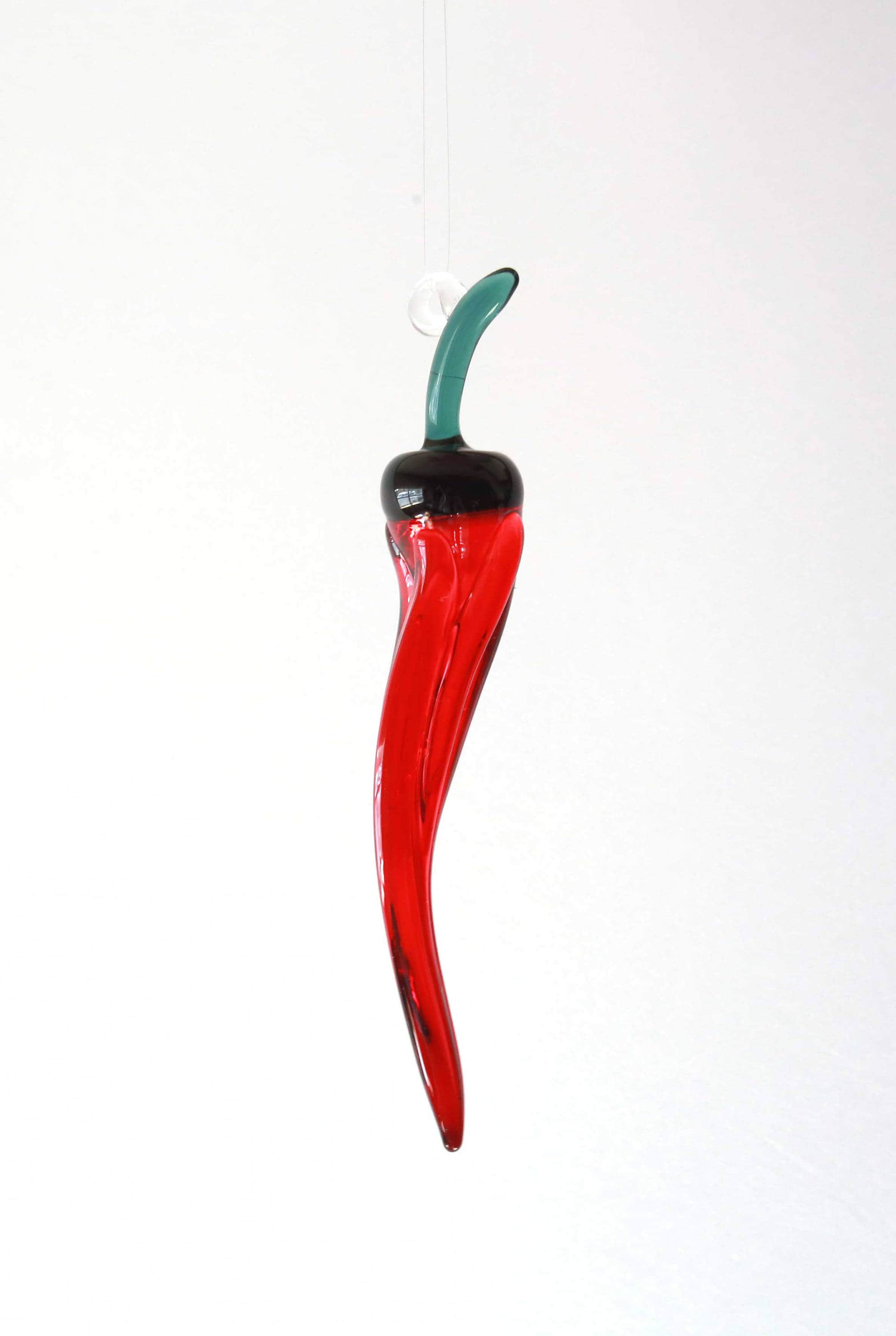 Large Hand Blown Glass Chile Chili Pepper Ornament
