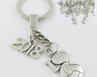 2018 Team Set of 10 I Love Netball Keychain Coach Team End of Season Gifts