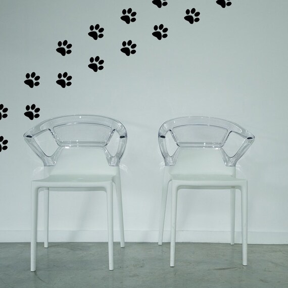 Set of 50 Paw Print Wall Stickers Wall Pattern Decals Wall