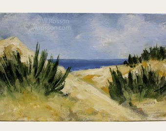 Beach Painting, Sand Dunes, Beach House, Coastal, Sea, Rustic Beach, Original Painting, Landscape Painting, Winjimir, Home Decor, Wall Art