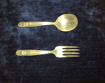 Holmes and Edwards Danish Princess Baby Spoon and Fork