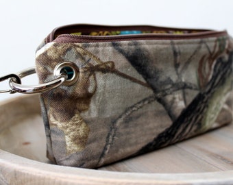 Zipper Pouch Clutch Wallet - Long Wallet - Cell Phone Wallet - Errand Runner - Evening Bag - Real Tree Camo