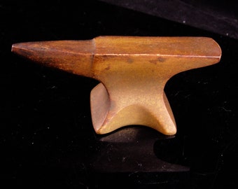 Vintage Blacksmith Anvil / brass metalsmith tool / Jewelers anvil / welder gift / Handyman Dad / novelty paperweight gift / jewelry tool