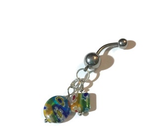 Pierced Navel Jewelry - Millefiori