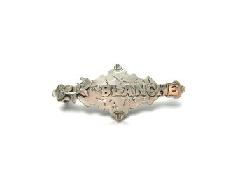 Victorian Silver Brooch | Antique Silver Brooch | Blanche | Silver Brooch | Silver Pin | Victorian Brooch | Victorian Pin | Name Brooch