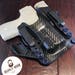 Glock 43 G43 G-43 9mm Kydex Holster Compact Carbon Fiber Black Blue IWB Appendix Made in the USA by Burly Man Tactical