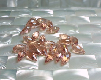 20pcs 12mm Chinese Crystal Glass Teardrop Faceted Top Drilled Briolette Shape Beads Pink AB Jewelry Jewellery Craft Supplies