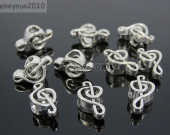 Musical Note Tibetan Silver Big Hole Connector Metal Spacer European Charm Beads Jewelry Design Findings Crafts #1