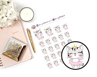 Kawaii Cat / Ballerina / Functional Stickers