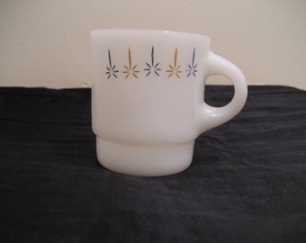 ANCHOR HOCKING fire king, coffee cup vintage retro 1970,s