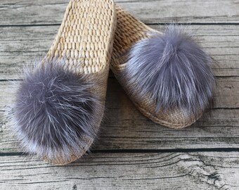 Rabbit slippers | Etsy