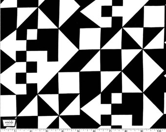 Tangram - Triangles Black by Mark Hordyszynski from Michael Miller